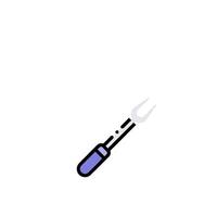 A knife with a fork on top of it vector
