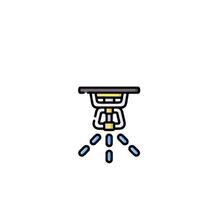 A light fixture with a light on top of it vector