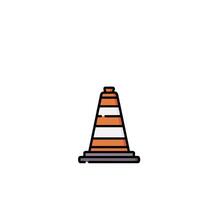 A traffic cone on a white background vector