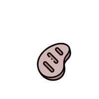 A slice of bread with a slice of meat on it vector