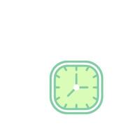 A clock icon on a white background vector