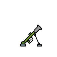 A cartoon image of a telescope on a white background vector