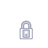 A lock icon on a white background vector