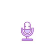 A microphone icon on a white background vector