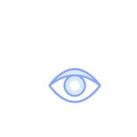 An eye icon on a white background vector