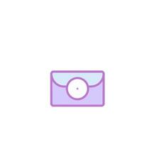 A purple envelope with a picture of a camera inside vector