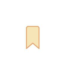 A yellow paper book icon on a white background vector
