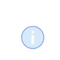 A blue circle with the word i in it vector