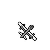 A plane icon on a white background vector
