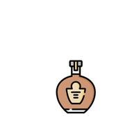 A bottle of whiskey on a white background vector
