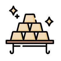 A stack of cakes on a table with stars vector