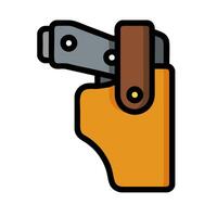 A holster with a gun in it vector