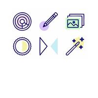 A set of icons that include a camera, a camera, a camera, a camera, a vector