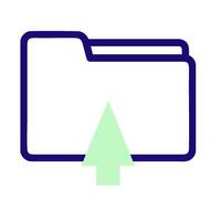 File folder icon with arrow pointing to the right vector