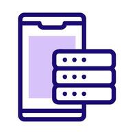 A phone with a stack of storage devices vector