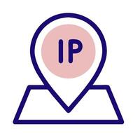 Ip address location icon vector