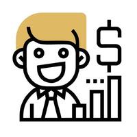 A man with a dollar sign on his face vector