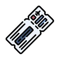 A ticket with a plane on it vector