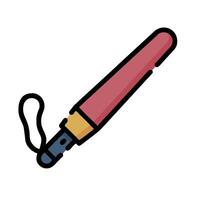A red pen with a yellow handle on a white background vector