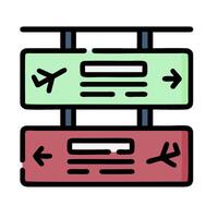A stack of luggage with arrows pointing to different directions vector