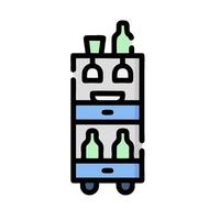 A bar with bottles and glasses on top vector