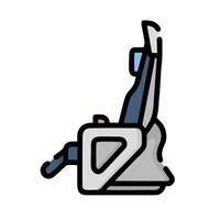 A plane seat with a seat back and seat in the middle vector