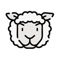 A sheep head icon on a white background vector