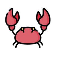 A cartoon crab with two claws on its head vector
