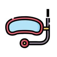 A pair of goggles and a pair of scissors vector
