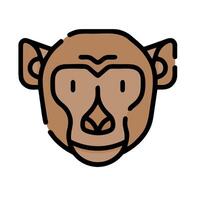 A monkey head icon on a white background vector