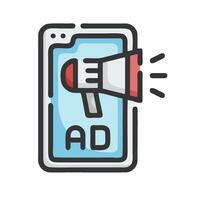 an ad for an ad on a phone vector