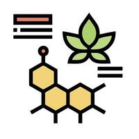 an icon of a molecule and a leaf vector