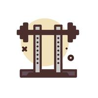 a barbell and weights icon on a white background vector