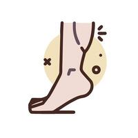 A foot with a foot on it, with a foot on it vector