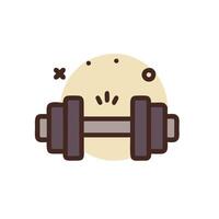 a dumbbell icon on a white background vector