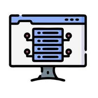 Server computer icon illustration vector