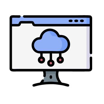 Cloud computing icon illustration vector