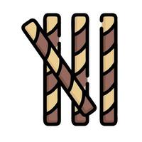 a line drawing of three chocolate sticks vector