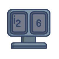 a clock with two numbers on it vector