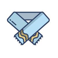 a pair of scissors with a ribbon on top vector
