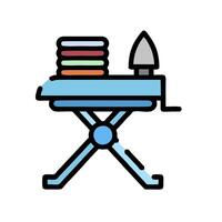 ironing board with ironing board and ironing board icon vector