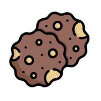 chocolate cookies icon illustration design vector