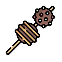 a chocolate covered ice cream stick on a stick vector