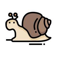 a cartoon snail with a white background vector