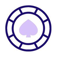 a purple poker chip icon on a white background vector