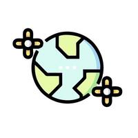 a globe with two arrows on it vector