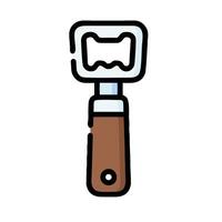 a beer bottle opener with a handle on a white background vector