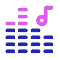a music icon with a note and a music note vector