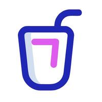 a drink with a straw in it and the number 7 vector