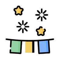 a colorful flag with stars and stars on it vector
